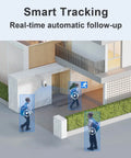 5G Outdoor Dome Security Camera With 2 Way Audio, Continuous Recording, tracking person outside home, real-time alerts