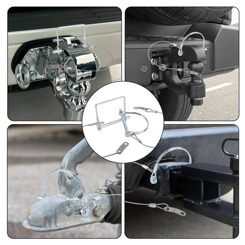 10-Piece Trailer Hitch Coupler Pins With Quick Release Ring Locking Pins Set 1/4 Inch By 2-3/4 Inch for towing equipment use