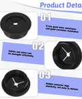 4 Pack Black Desk Grommets For Cable Management 1 And A Quarter Inch 32mm Flexible Silicone Wire Hole Covers with details