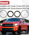Rear Hub Bearing Seal And O Ring Kit For Toyota Tundra 2007 Through 2024 And Sequoia 2023 Through 2024 shown with red Toyota truck