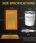 Replacement Generator Maintenance Kit For 20kW And 26kW SM 999 Generators With air filter, oil filter, and spark plug sizes
