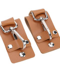Slick Slim PU Leather Belt Key Holder With Detachable Keyring And Fixed Loop, brass hook, for belts up to 4cm, front view
