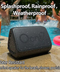 Ultra Portable Bluetooth Speaker With 14 Hours Of Play Time, 100 Ft Wireless Range, Waterproof Design by a poolside