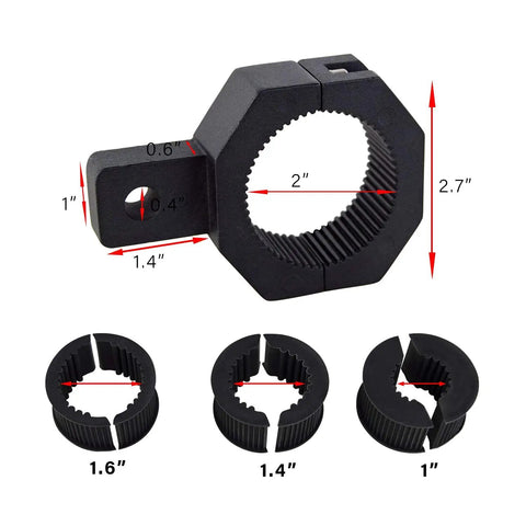 Two-Piece Light Bar Mount Kit For 1 To 2 Inch Tubes No Drill Bar Clamp Mounts For Off-Road Trucks Jeeps UTVs ATVs Boats Fits 1 1.5 1.75 And 2 Inch Roll Cages And Bull Bars