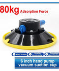6 Inch Vacuum Sucker Mount Base For Glass And Stone Seam Setter With Manual Vacuum Pump showing suction base
