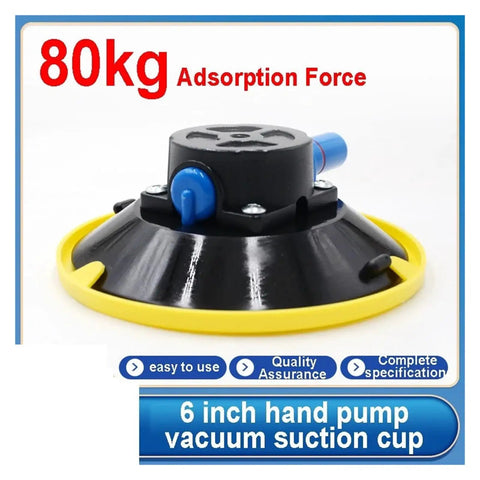 6 Inch Vacuum Sucker Mount Base For Glass And Stone Seam Setter With Manual Vacuum Pump showing suction base