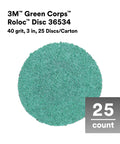 Heavy Duty Roloc Grinding Discs 3 Inch Quick Change 40 Plus Grit Pack Of 25 For Grinding Coating Removal Paint Stripping Weld Dressing