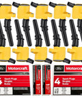 Yellow Ignition Coil Pack Set Of 10 DG508 Curved Boot For Motorcraft Spark Plug SP479 Delivers Power Gains And Smoother Idle