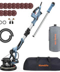 Drywall Sander With Auto Vacuum Dust Collection 800W Power Variable Speed 800 To 1800 RPM LED Work Lights and accessories