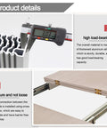 Caliper measuring 3mm thick aluminum for Heavy Duty Aluminum Drawer Slides With Full Extension And Concealed Table And Desk Hinge No Fuss