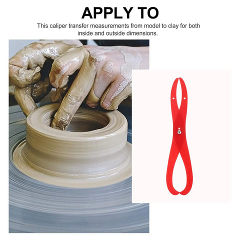 12.2 Inch Bent Leg Caliper Measuring Tool With Red Plastic Pottery Gauge Ruler For Clay Sculpting And Ceramics Dead On Precision And Legit Heavy Hitter Build To Crush Every Studio Session