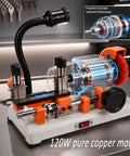 Key Cutting Machine Duplicator For Precise Manual Key Copying with 120W copper motor on workbench