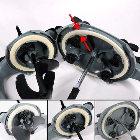 Close-up of paint mixing lid showing universal bearing spindle for easy stirring, leakproof seal, and precise sealing.