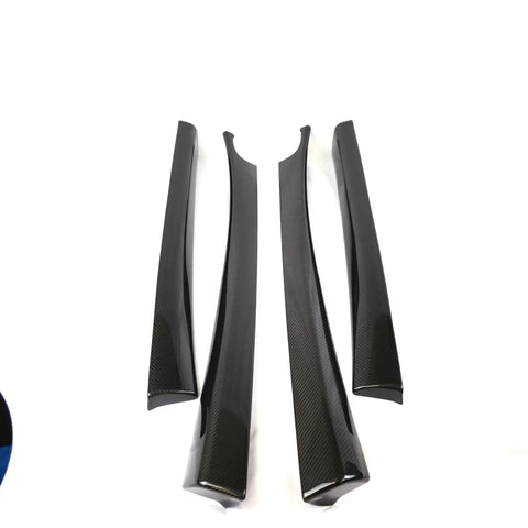 Autoclave Pressed Real Dry Carbon Fiber Door Panel Overlays Fits Tesla Model 3 Highland And Model Y Slick Matte 4 Piece Trim Kit