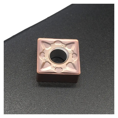 Premium 10 Piece Indexable Carbide Lathe Tool SNMG120408 Set For Stainless Steel Turning And Machining With High Hardness Tough Wear Resistance, close-up of carbide insert.