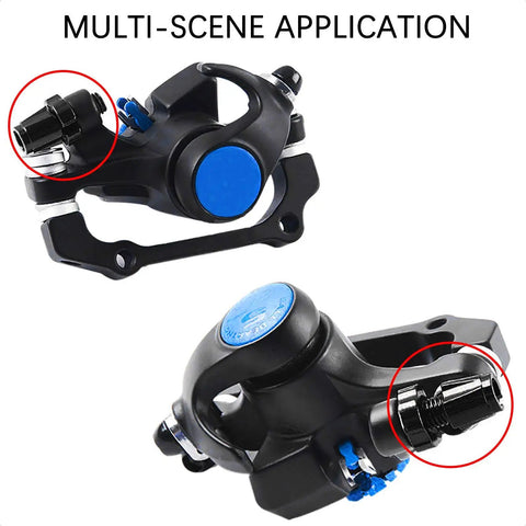 7mm Aluminum Brake Lever Barrel Adjusters Set in Silver, 2 Pack shown on brake system with lock rings for versatile bikes