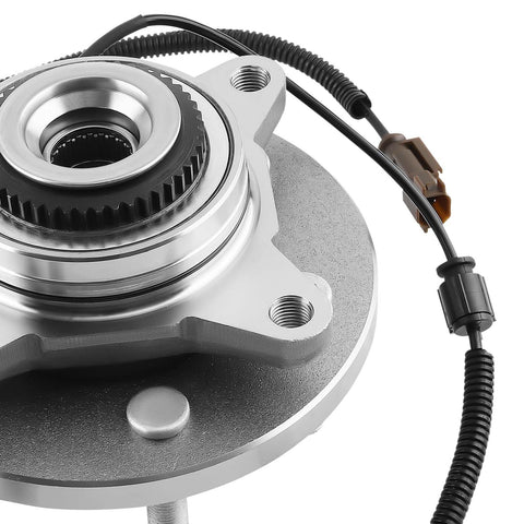 Close-up of 2 Pack Front Wheel Bearing Hub Assembly For Ford F-150 2015 2016 2017 2.7L 3.5L 5.0L Engines With ABS 6 Lug