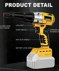 Cordless Pop Rivet Gun Kit For DeWalt 20V Max Brushless Automatic Riveting Tool with diagram labels