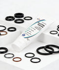 Multi Purpose Silicone Grease For O Rings And Electrical Connectors Dielectric Lubricant For Automotive Spark Plugs High Temperature Insulation Protection Non Drip Formula NSF Certified 1.6 Ounce Tube with various O-rings displayed.