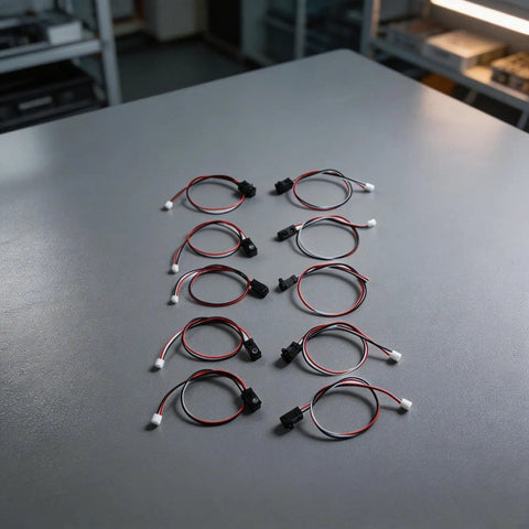 5 Pack Infrared Break Beam Sensor Modules With 5mm LED Emitters For Arduino And Robotics, shown on a tabletop
