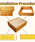 Installation procedure for 10 Frame Langstroth Medium Super Beehive Box Kit With Beeswax Dip Includes 10 Frames And Wax Foundations
