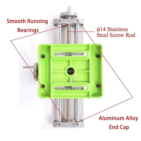 Top view of Heavy Duty Cross Slide Table For Milling Machine With Dual Axis X Y Travel Adjustment showing cast iron base and components.