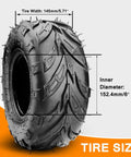 145/70-6 Tubeless Go Kart And Mini Bike Tire For Coleman PowerSports KT196 CK196 CC100X CT100U RB100 B100 Baja Doodle