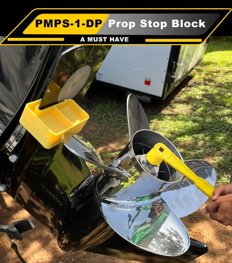 Universal Propeller Stop Block For Boats And Outboards High Visibility Yellow Prop Stop For All Stern Drives And Outboard Engines Compatible With Mercury Mercruiser Yamaha Evinrude Johnson Volvo Cobra And More Heavy Duty Marine Prop Stop