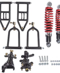 340mm Front Suspension Shock Swingarm Kit Replacement For Quad Bike ATV Go Kart DIY Kart Part With 88mm Flange Hole 300mm Shock