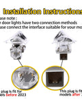 Installation instructions for Dope Car Door Lights Logo Projector With Hd Led Welcome Light For Lexus Models Ls Es Is Lx Rx Gs