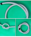 Replacement Steam Hose For Garment Steamer Flexible High Temperature Resistant Tube For Seamless Ironing Workhorse Durability With PVC Nylon Construction Fits Most Steam Irons Easy Installation And Maintenance displayed on a green surface.