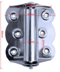 Front view of Stainless Steel Butterfly Hinge For Windows And Cabinets Auto Close Spring Hinge With Screws durable rust resistant