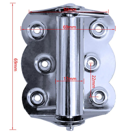 Front view of Stainless Steel Butterfly Hinge For Windows And Cabinets Auto Close Spring Hinge With Screws durable rust resistant