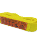 2 Inch By 8 Foot 1 Ply Webbing Sling Lifting Straps Heavy Duty Web Strapping Rigging Gear For Moving Towing Hoisting And Securing Loads Polyester Material Low Stretch, yellow folded strap with label