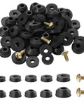 Faucet Washer Repair Kit With 58 Pack Flat And Beveled Rubber Washers And Brass Screws for Quick DIY Leak Fix, multi-size assortment