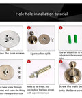 Installation tutorial for Heavy Duty Stainless Steel Door Stops With Strong Magnetic Catch Prevent Slamming Double Sided Adhesive Mount Red Bronze Finish.