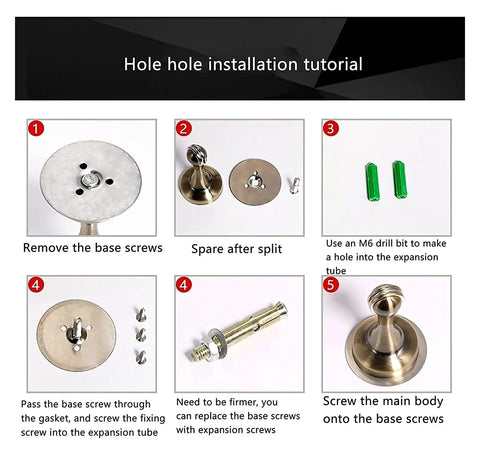 Installation tutorial for Heavy Duty Stainless Steel Door Stops With Strong Magnetic Catch Prevent Slamming Double Sided Adhesive Mount Red Bronze Finish.