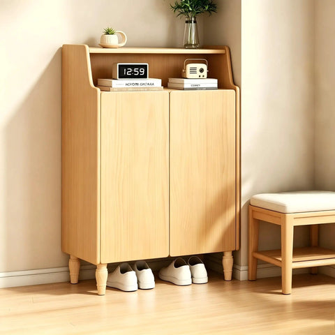 Six Inch Wood Furniture Feet Set Of Four Unfinished Replacement Legs for cabinet mid century modern style with shoes beneath