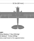 Micro Scrappy 800mm RC Airplane BNF Basic With Flaps And LED Navigation Lights Tiny Backcountry Bush Plane dimensions