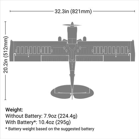 Micro Scrappy 800mm RC Airplane BNF Basic With Flaps And LED Navigation Lights Tiny Backcountry Bush Plane dimensions