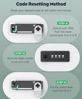 Instructions for code resetting on Wall Mount Medicine Cabinet With 4 Digit Code Lock And Key Lock For Secure First Aid Storage.