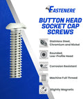 Top Shelf Button Head Socket Cap Screws 5/16 24 X 1 Inch 10 Pack Stainless Steel 18 8 full thread with rounded head and corrosion resistance.