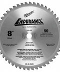 Heavy Duty 8 Inch Circular Saw Blade With 50 Cermet Teeth For Dead Accurate Dry Cut Metal Work Designed For Zero Dust Hustle And Reliable Daily Grind Crafted In Japan, showing sharp carbides for metal cutting.