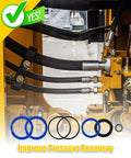 Hydraulic Cylinder Seal Kit For Front End Loaders Built Tough Pro Grade Replacement Fits Two And A Half Inch Cylinders And One And A Half Inch Rod For Loader Models 235 245 310 315 345 385 542 And 220 With Two And A Quarter Inch Bore, blue and black seals