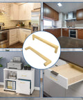 6 Pack Brushed Gold Cabinet Pulls Square Dresser Handles 5 Inch Center To Center Stainless Steel Cabinet Hardware in modern kitchens and vanities.
