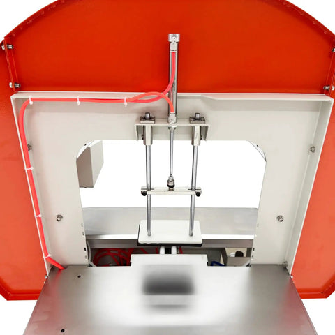 Close-up view of No Sweat Cross Shape Full Circle Case Sealer Machine 0 To 15 Pcs Min, showcasing servo control and sealing mechanism.