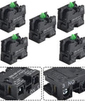 Rugged 22mm Push Button Switch For Control Panels With 415V 10A NO NC Joystick Style ZB2 BE101C BE102C 5 Pack, black, durable