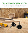 Four Pack Top Shelf M10X25MM Star Clamping Knobs With 38Mm Plastic Handles For Industrial Machinery And Tooling Applications Featuring No Sweat Quick Adjustments And Pro Grade Sweet Grip Design For Shop Ready Projects, displayed on a workshop table.