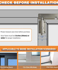 Sliding Door Security Lock For Fresh Air Ventilation Durable Metal Construction For Child And Pet Safety Foot Lock Top And Bottom Mount For Patio Glass Doors And Windows Heavy Duty, showing installation requirements and scenarios.