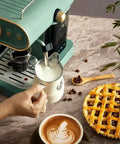 Compact High Pressure Espresso Machine With Steam Frother For Rich Espresso, 15 Bar Pump, Built In Steam Wand, Green Color